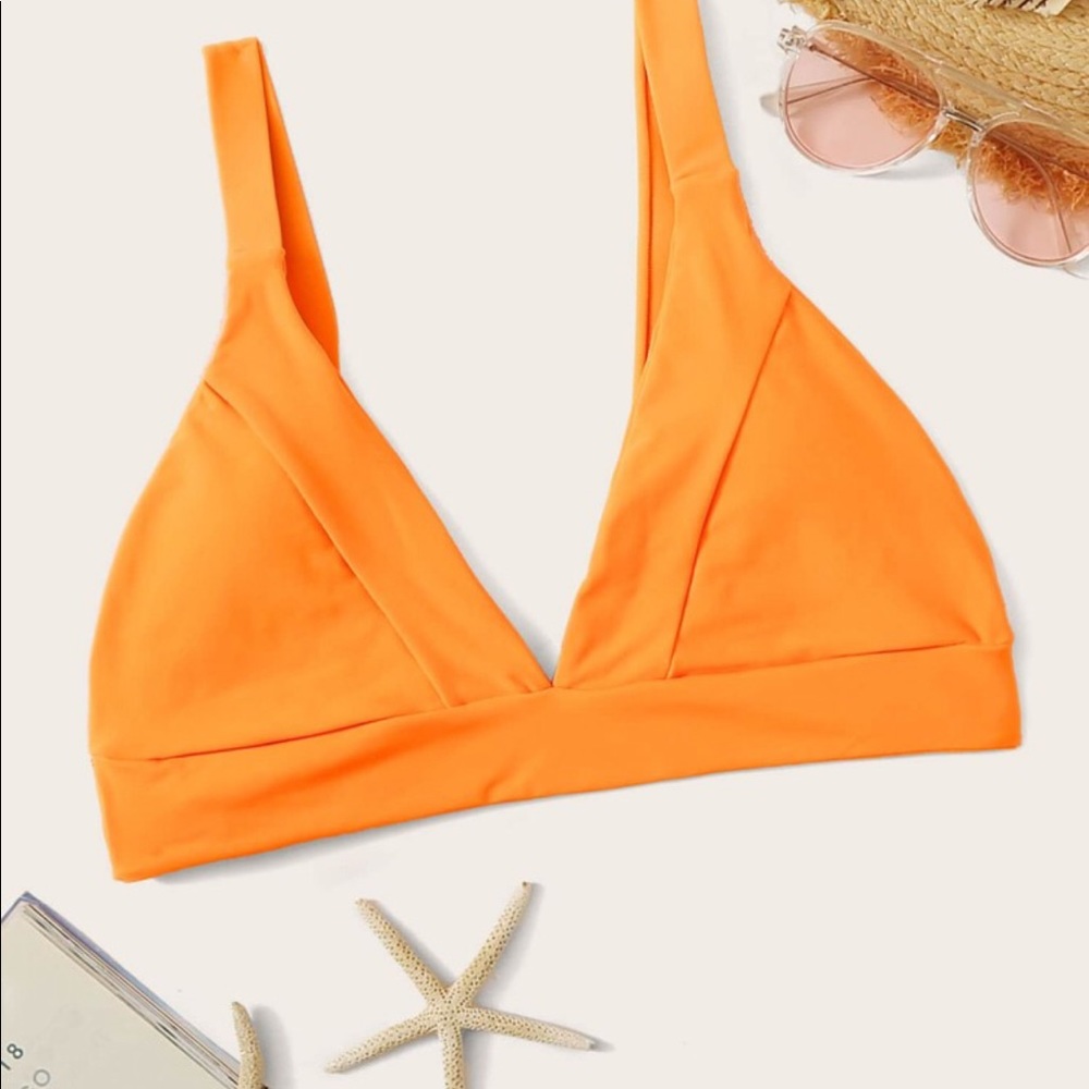 New! Neon Orange Bikini Top